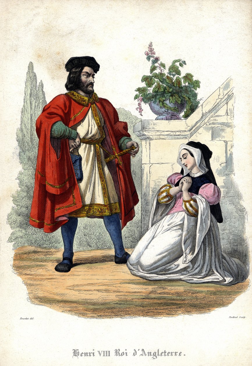 Henri VIII (1491-1547) és Anne de Boleyn (Anna vagy Ann Bolin és Anne Bullen alkotó: Unknown artist