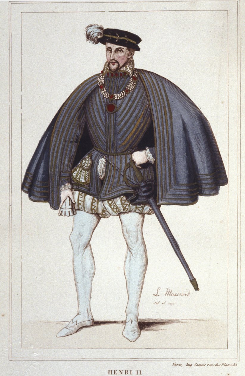 II. Henrik francia király (1519-1559) 1830-as metszet alkotó: Unknown artist