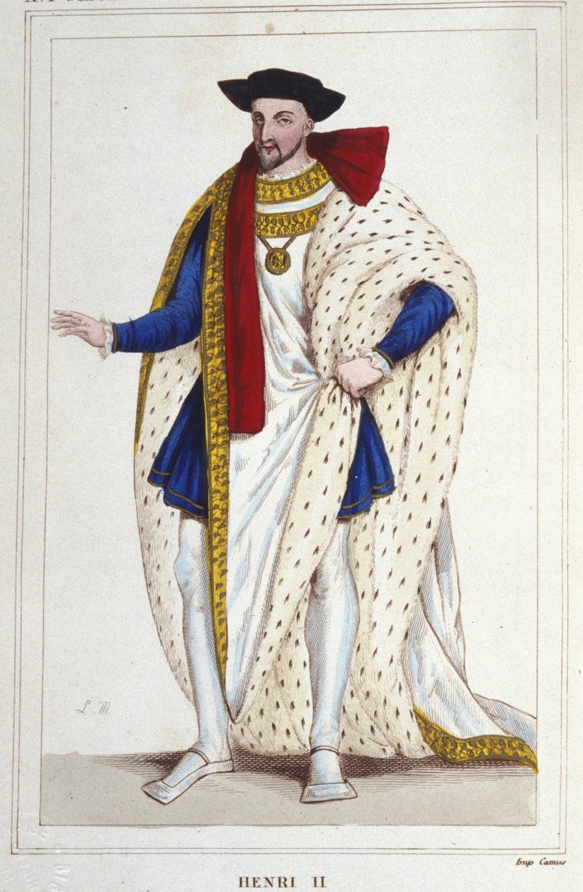 II. Henrik francia király (1519-1559) 1830-as metszet alkotó: Unknown artist