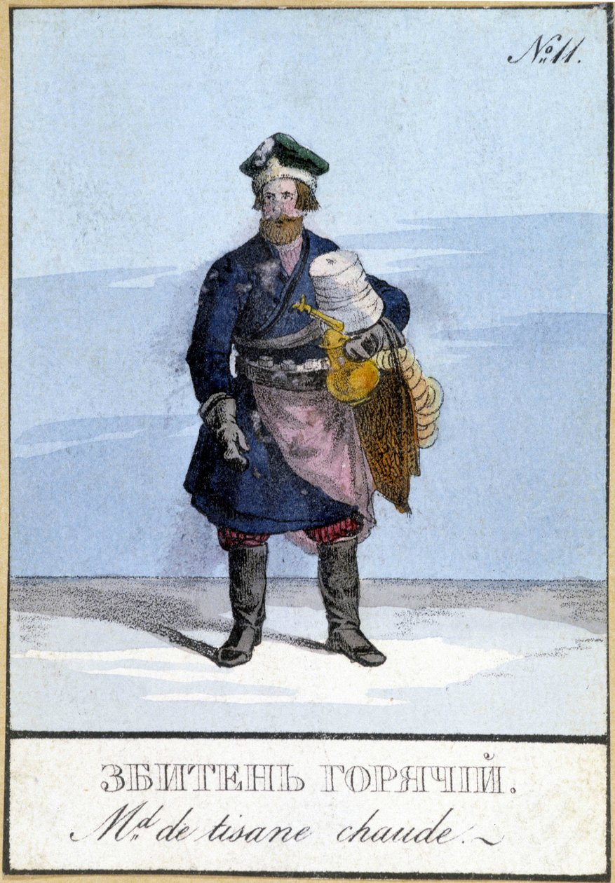 Gyógytea kereskedő Oroszországban a 19. században. alkotó: Unknown artist