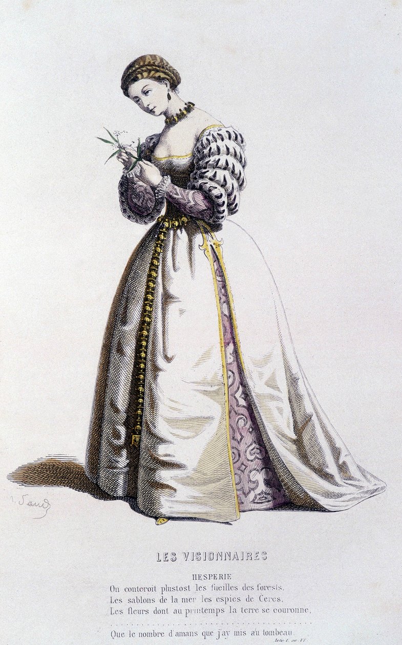 Hesperie „a látnokokban” (Jean Desmarets Saint Sorlin 1637-ben), Edouard Fournier „”francia színházában a 16. és 17. században Moliere előtt”. alkotó: Unknown artist
