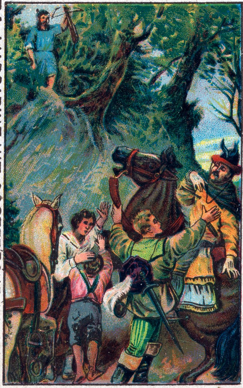 Guillaume Tell (William Tell) (a svájci függetlenség legendás hősei) története: Gessler halála. A 19. század végének kromolitográfiája. alkotó: Unknown artist