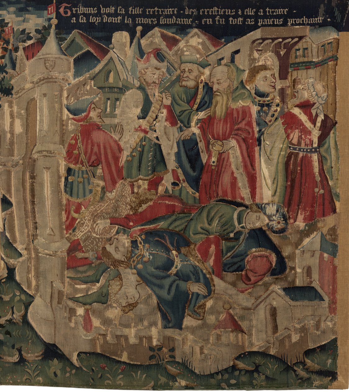 Saint Piat és Saint Eleuthère története, 14. jelenet: A pestisjárvány elpusztítja Tournai városát alkotó: Unknown artist