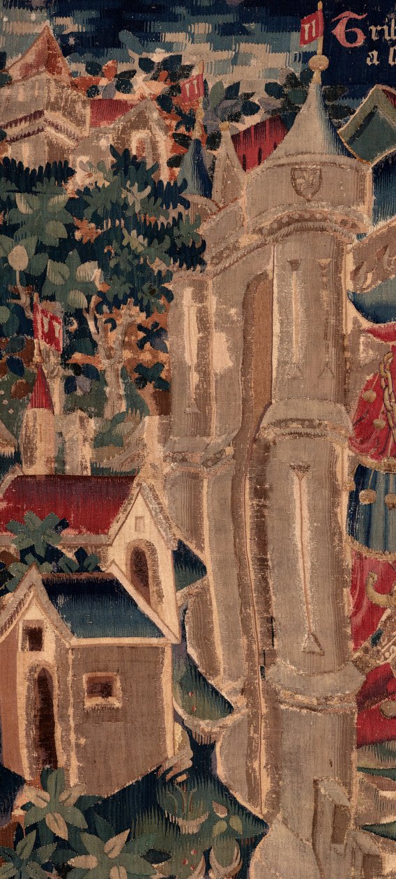 Saint Piat és Saint Eleuthère története, 14. jelenet: A pestisjárvány elpusztítja Tournai városát. Kiskereskedelem. alkotó: Unknown artist