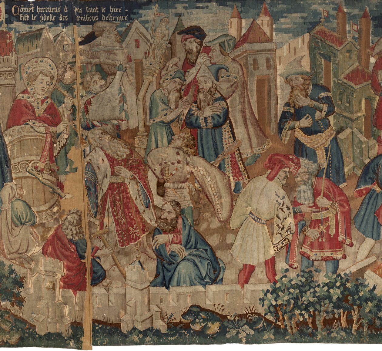 Saint Piat és Saint Eleuthère története, 4. jelenet: Hirineus elpusztítja a tournaiak bálványát alkotó: Unknown artist