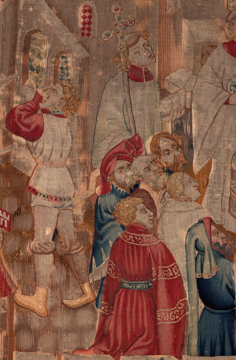 Saint Piat és Saint Eleuthère története, 6. jelenet Részlet mid. Keresztelő jelenet, segítő emberek. alkotó: Unknown artist