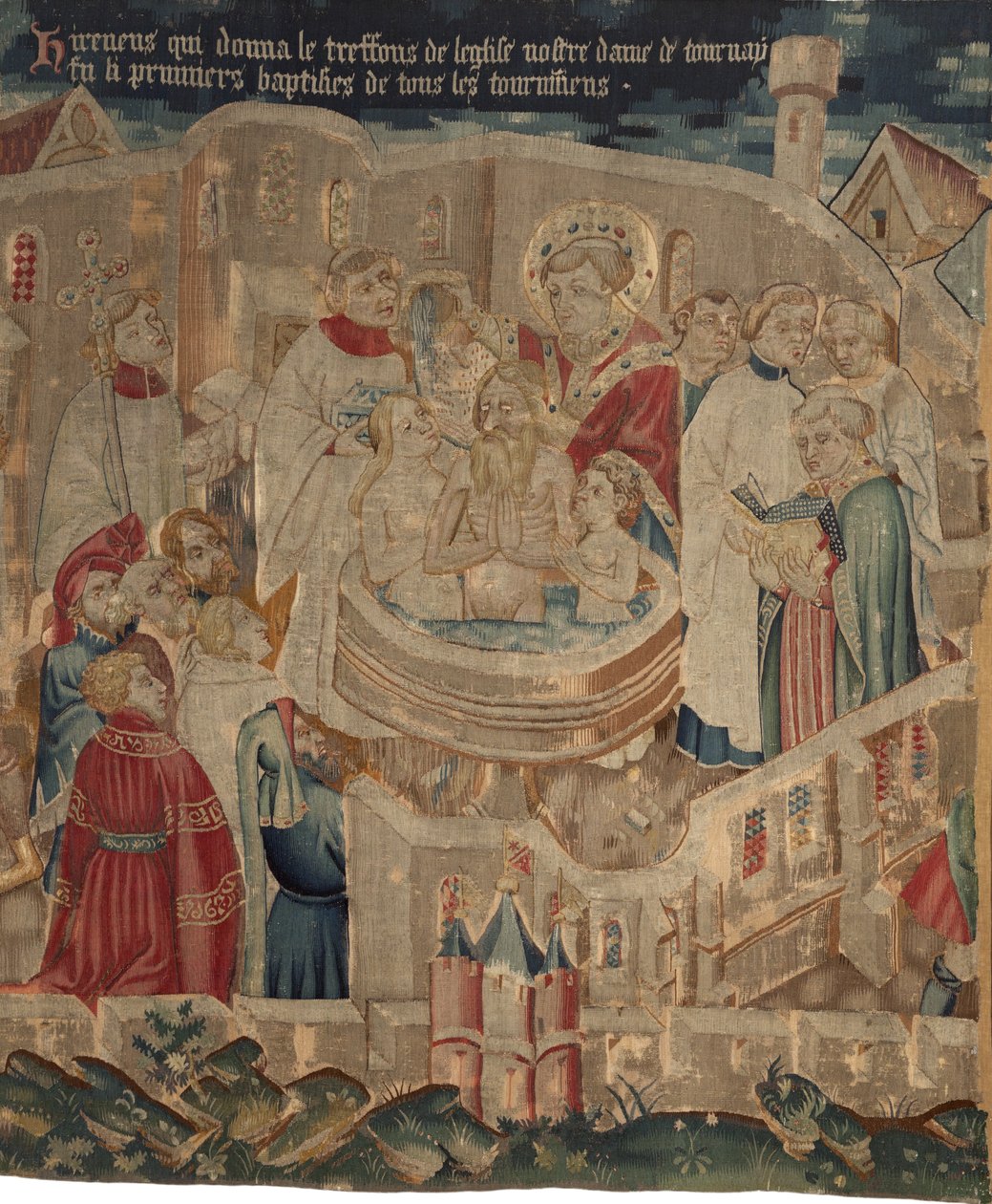 Saint Piat és Saint Eleuthère története, 6. jelenet: Hireneus és családja megkeresztelkedése alkotó: Unknown artist