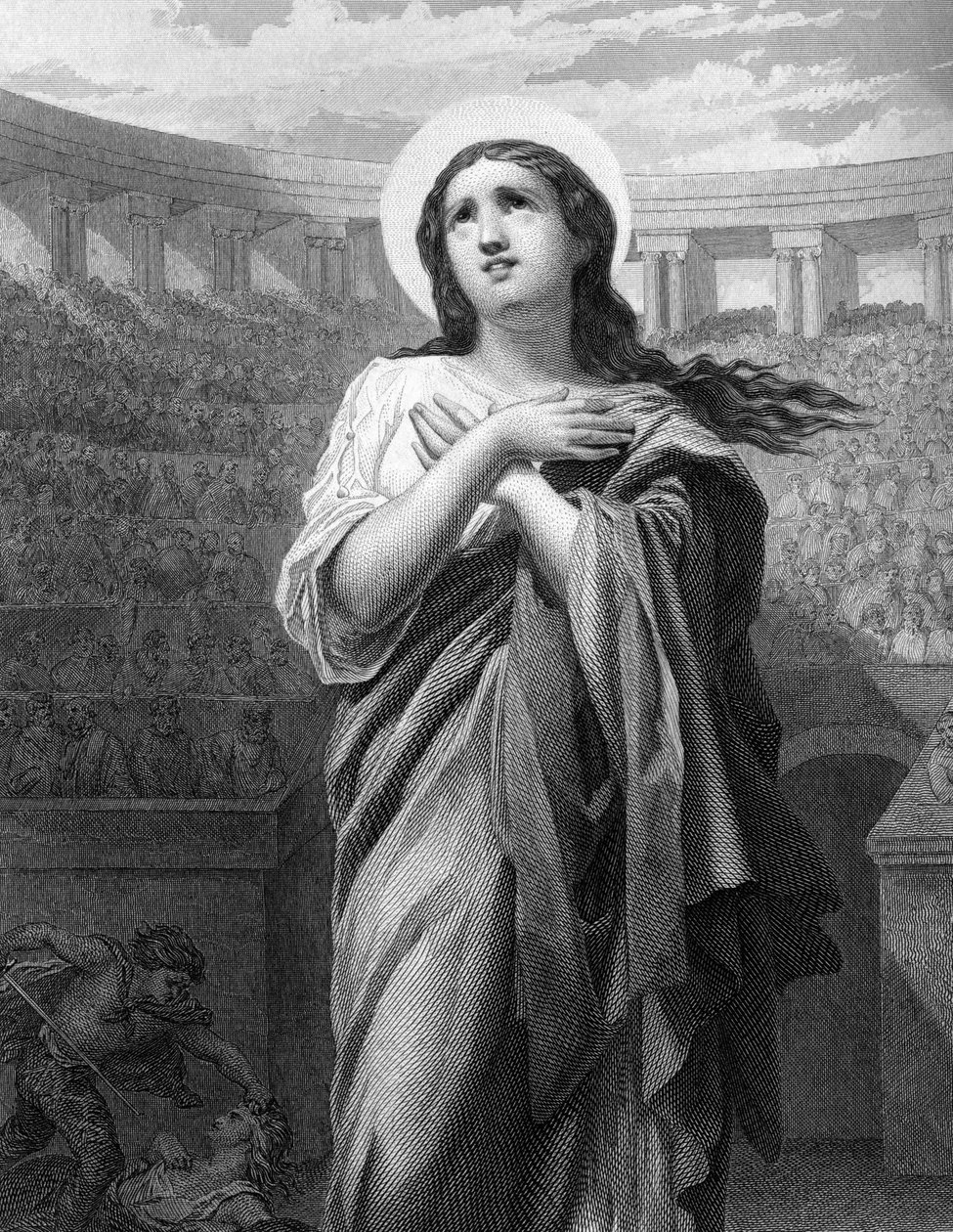 Szent Felicity. Özvegy és római vértanúság. (II c.) „” A szent asszonyok”-ban”.1852 alkotó: Unknown artist