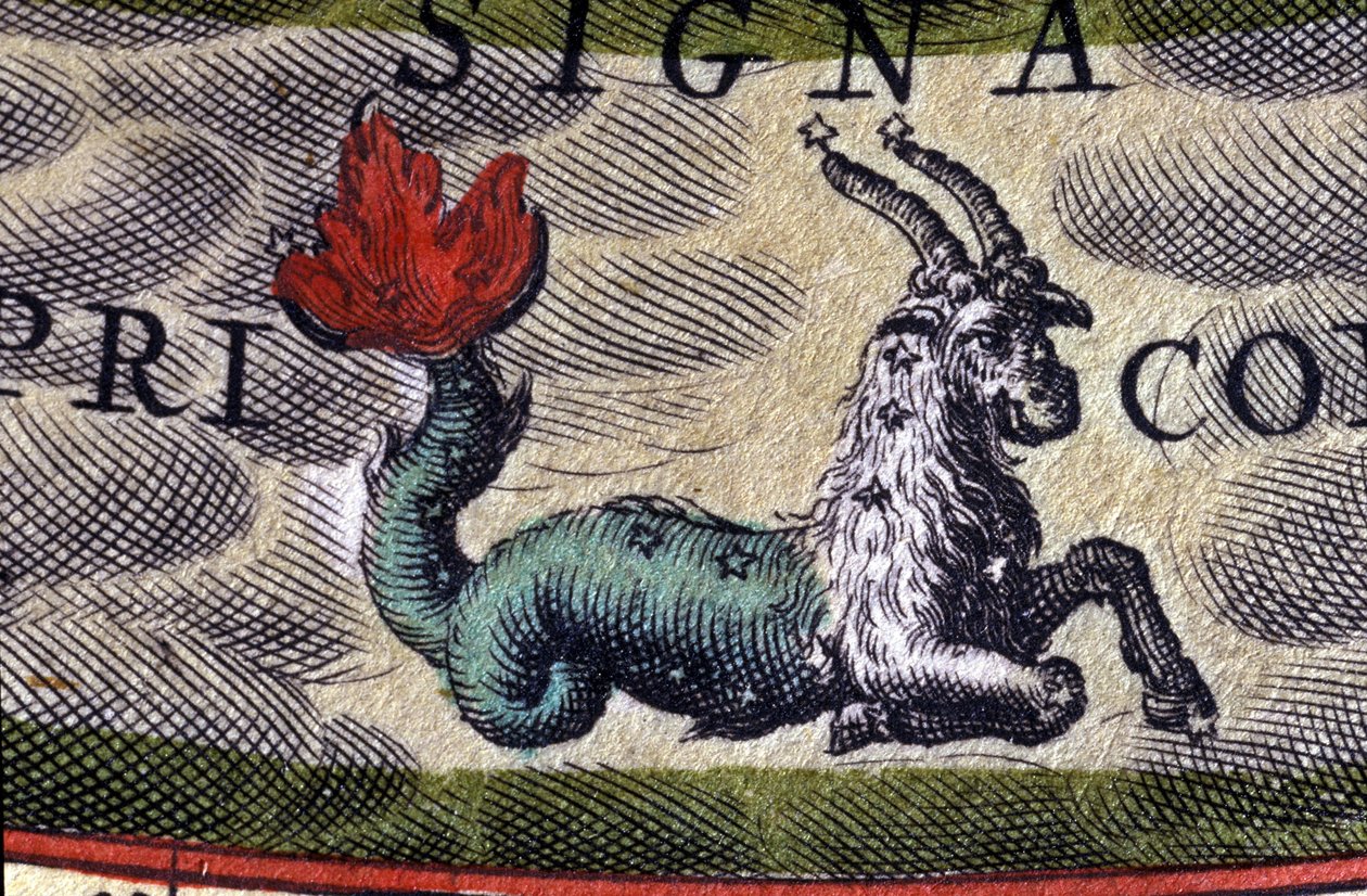 Horoszkóp: állatöv jegy, Bak. 16. századi metszet. alkotó: Unknown artist