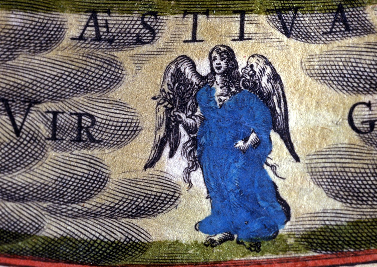 Horoszkóp: a csillagjegy, a Szűz. 16. századi metszet. alkotó: Unknown artist