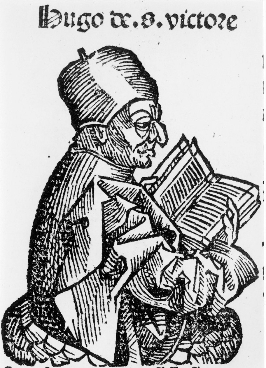Szent Viktor Hugh, Hartmann Schedel xilográfiája „Nürnbergi krónikák” 1493 alkotó: Unknown artist