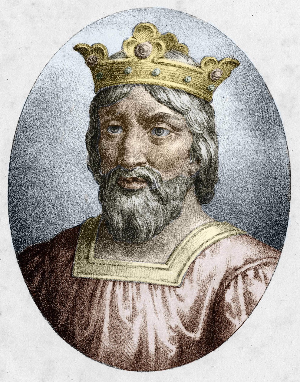 Hugues Capet (941-996), francia király, a Capetian dinasztia megalapítója. századi metszet. alkotó: Unknown artist