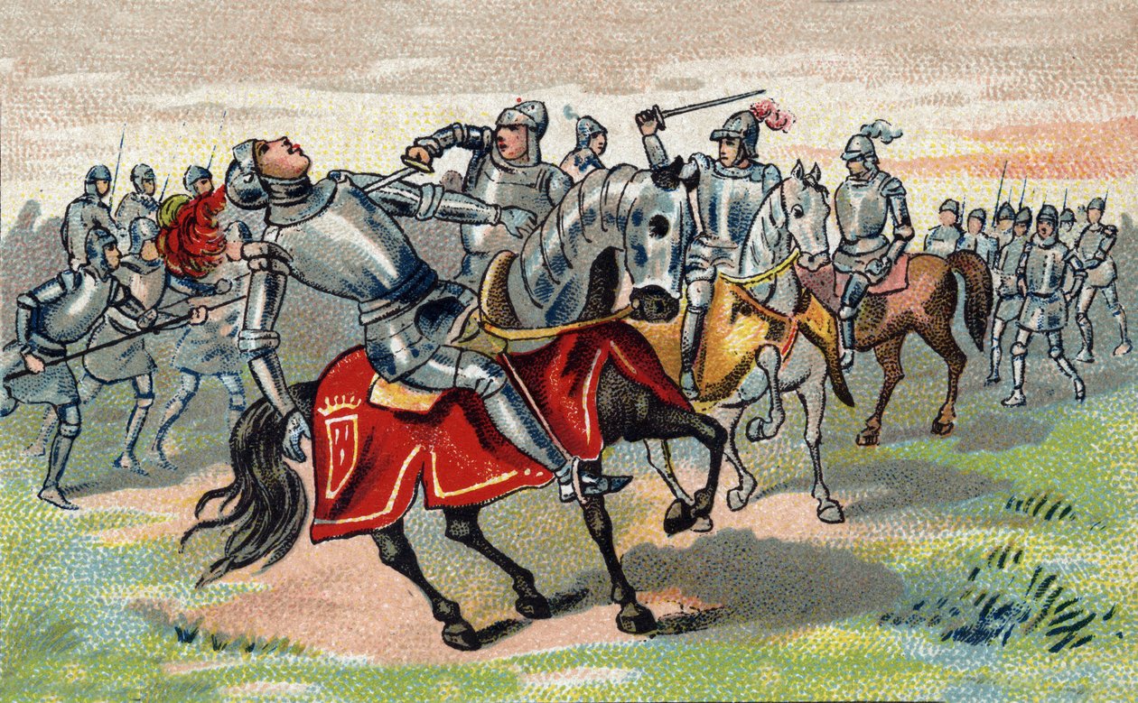 Százéves háború: Jean Talbot (1390-1453) (John Talbot) Shrewsbury 1. grófja, 7. báró Talbot Harisnyakötő lovag 1424-ben meghal az 1453-as castilloni csatában. kromolitográfia alkotó: Unknown artist