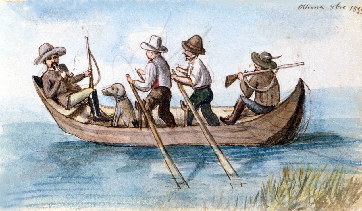 Vadászok a marecage-ben. Rajz alkotó: Unknown artist