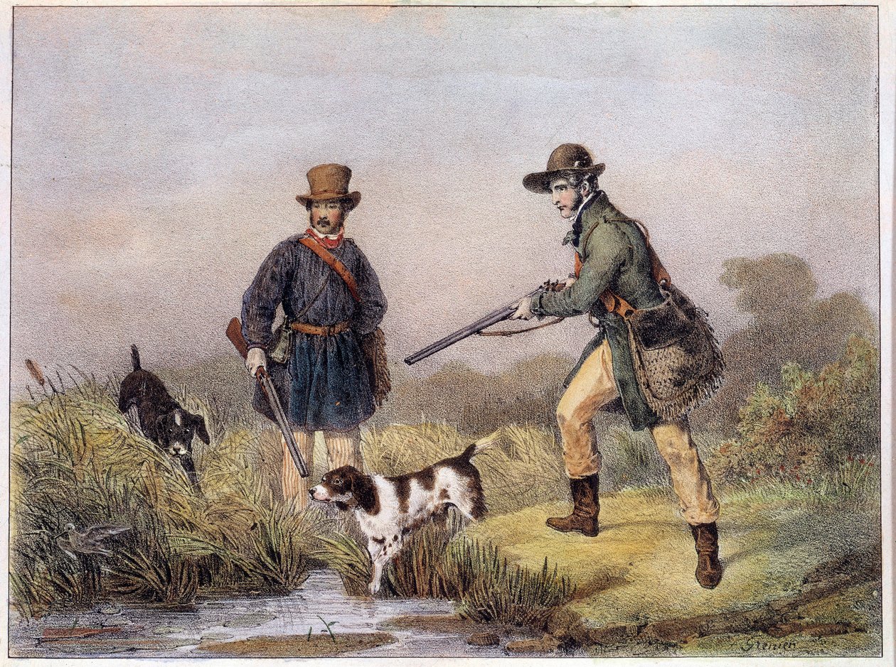 Vadászok a mocsarakban A 19. századi Gien nyomatai, vadászati múzeum alkotó: Unknown artist