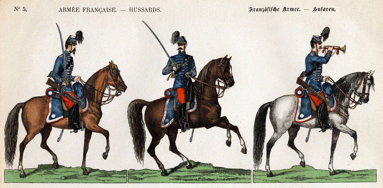 A francia hadsereg huszárjai alkotó: Unknown artist