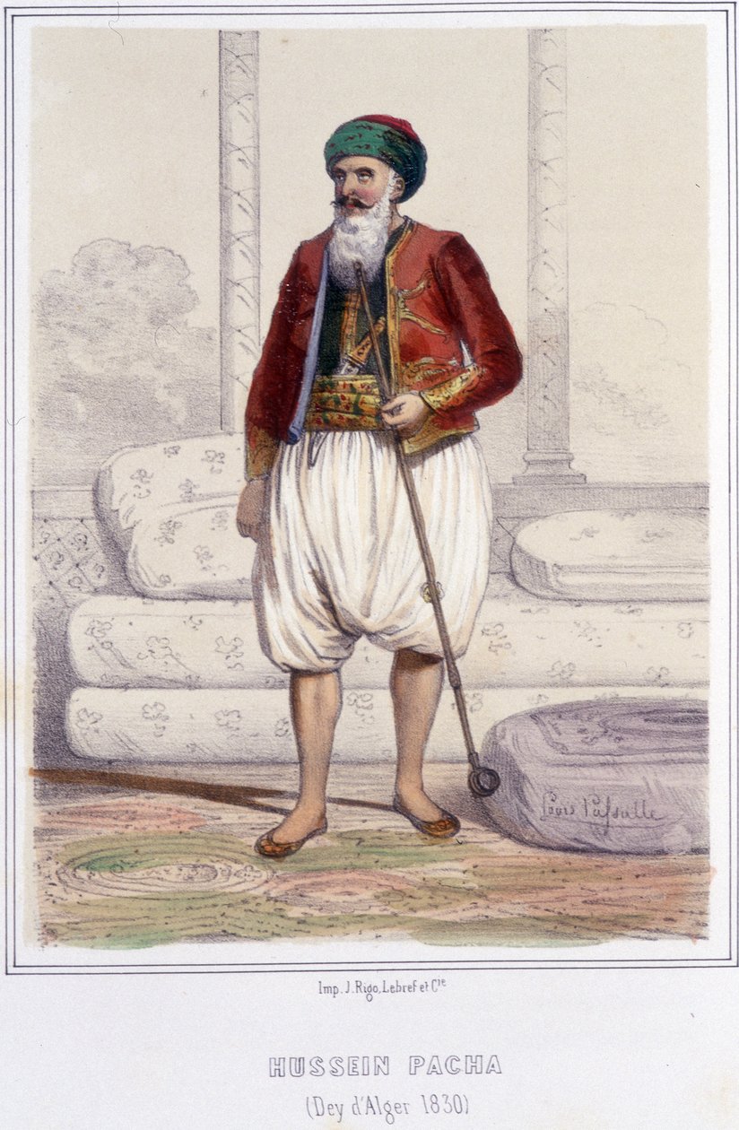 Husszein pasa, algír dey (nagybátyja) 1818-tól 1830-ig, amikor a franciák elfoglalták Algírt. alkotó: Unknown artist