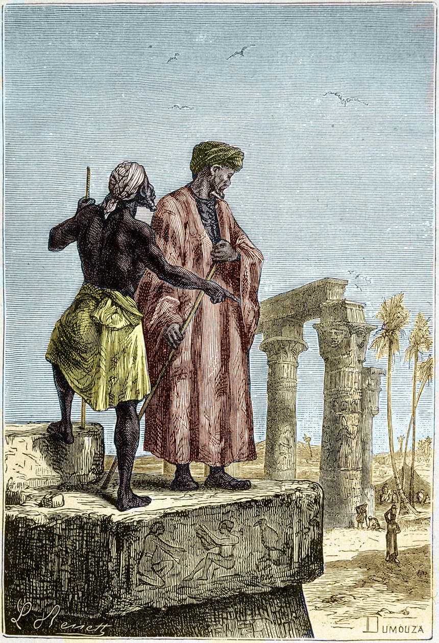 Ibn Battuta (1307-1377) Egyiptomban – Jules Verne A Föld felfedezése című művében alkotó: Unknown artist