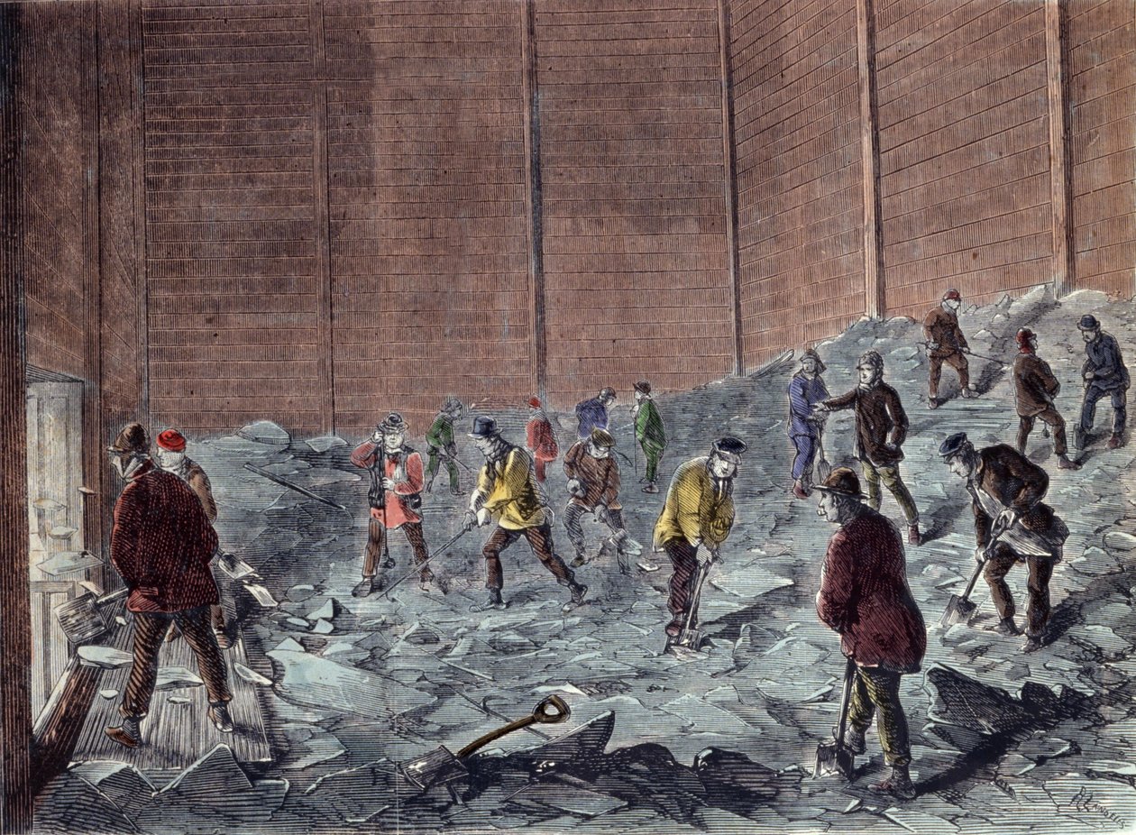 Jégkészítés Chelsea-ben: gyűjtés és tárolás. alkotó: Unknown artist
