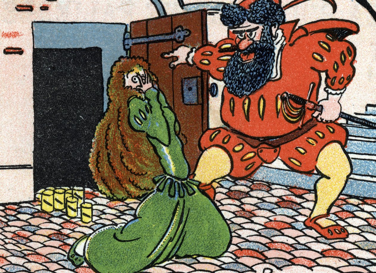 Illusztráció a "Kékszakállúhoz" alkotó: Unknown Artist