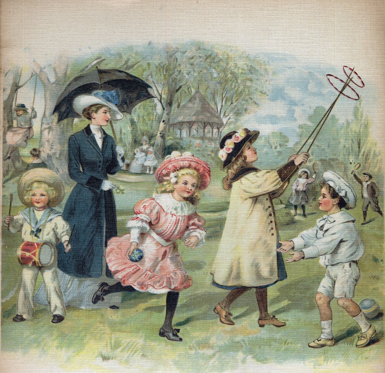 Illusztráció a "La jour de Ginette et Raymond" című kötetben, 20. század eleje. alkotó: Unknown Artist
