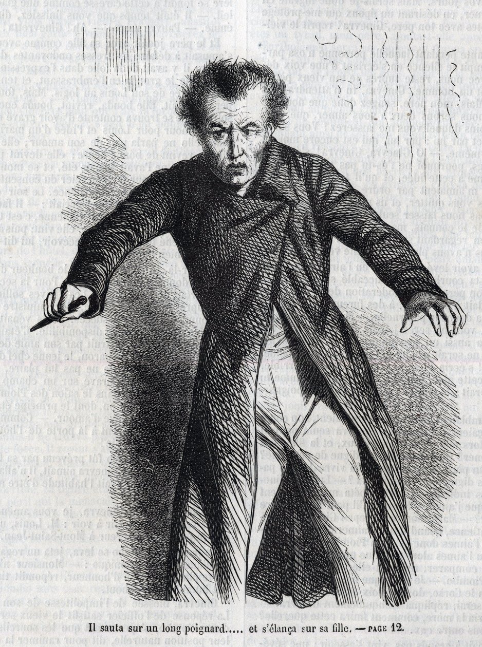 Honore de Balzac (1799-1850) regényének „La Vendetta” illusztrációja. alkotó: Unknown artist