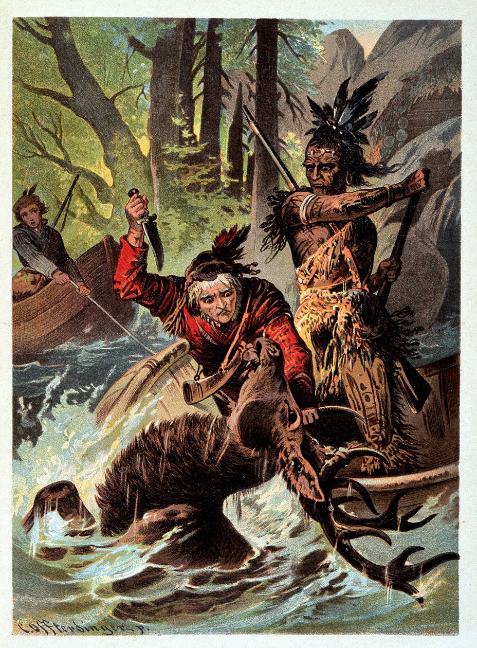 F. Cooper „” bőrharisnya” illusztrációja alkotó: Unknown artist