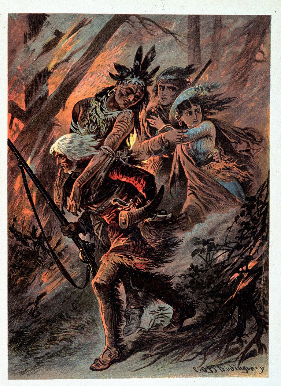 F. Cooper „” bőrharisnya” illusztrációja alkotó: Unknown artist