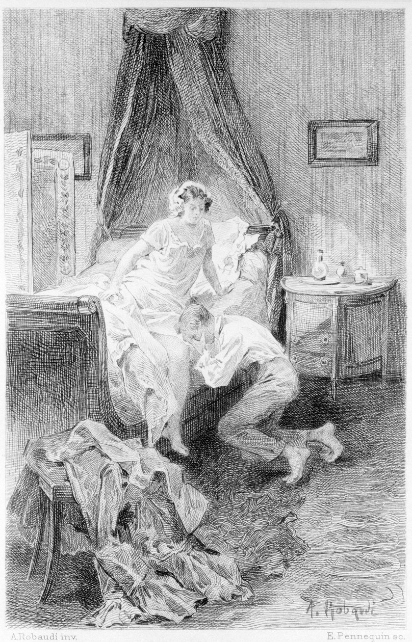Stendhal „Vörös és fekete” illusztrációja. 1830. alkotó: Unknown artist