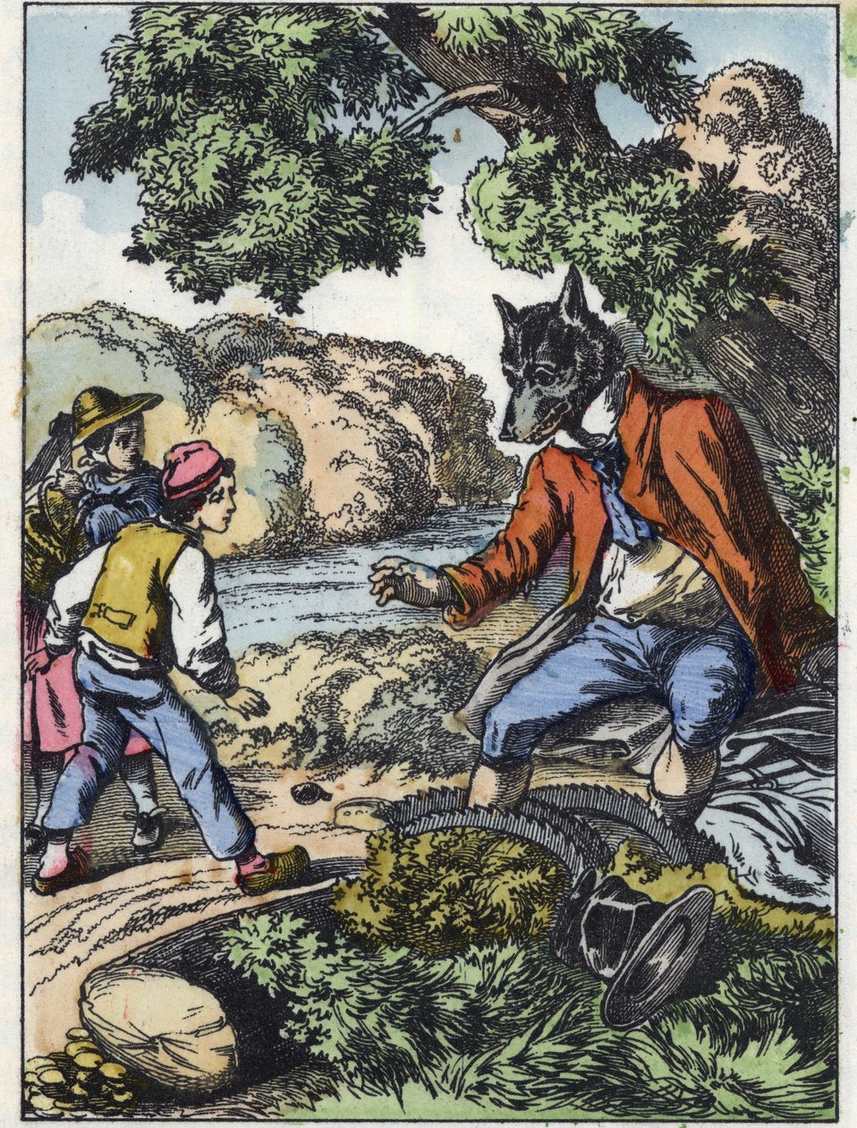 Illusztráció a „Jó anya bárány” című meséhez. A „” Mesék otthonról a kicsiknek” c. századi névtelen metszet. alkotó: Unknown artist