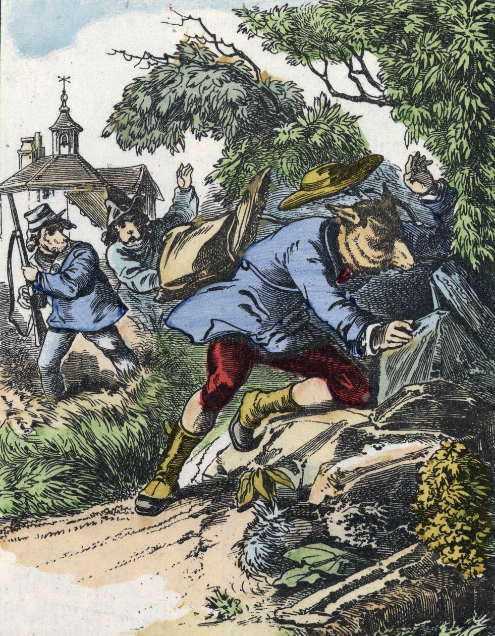Illusztráció a „Jó anya bárány” című meséhez. A „” Mesék otthonról a kicsiknek” c. századi névtelen metszet. alkotó: Unknown artist