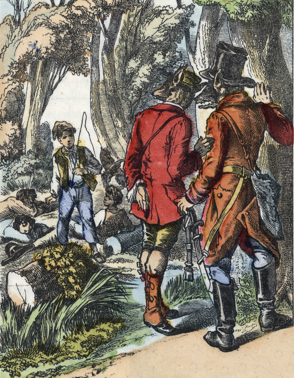 Illusztráció a „Jó anya bárány” című meséhez. A „” Mesék otthonról a kicsiknek” c. századi névtelen metszet. alkotó: Unknown artist