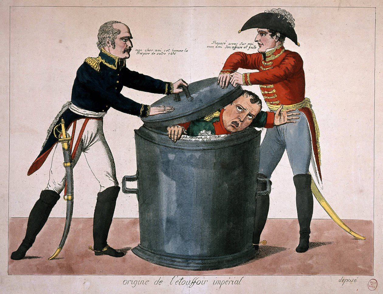 Birodalmi fulladás: Szemeteskukába zárva Napóleon-I, n.d. deb. 19 alkotó: Unknown artist