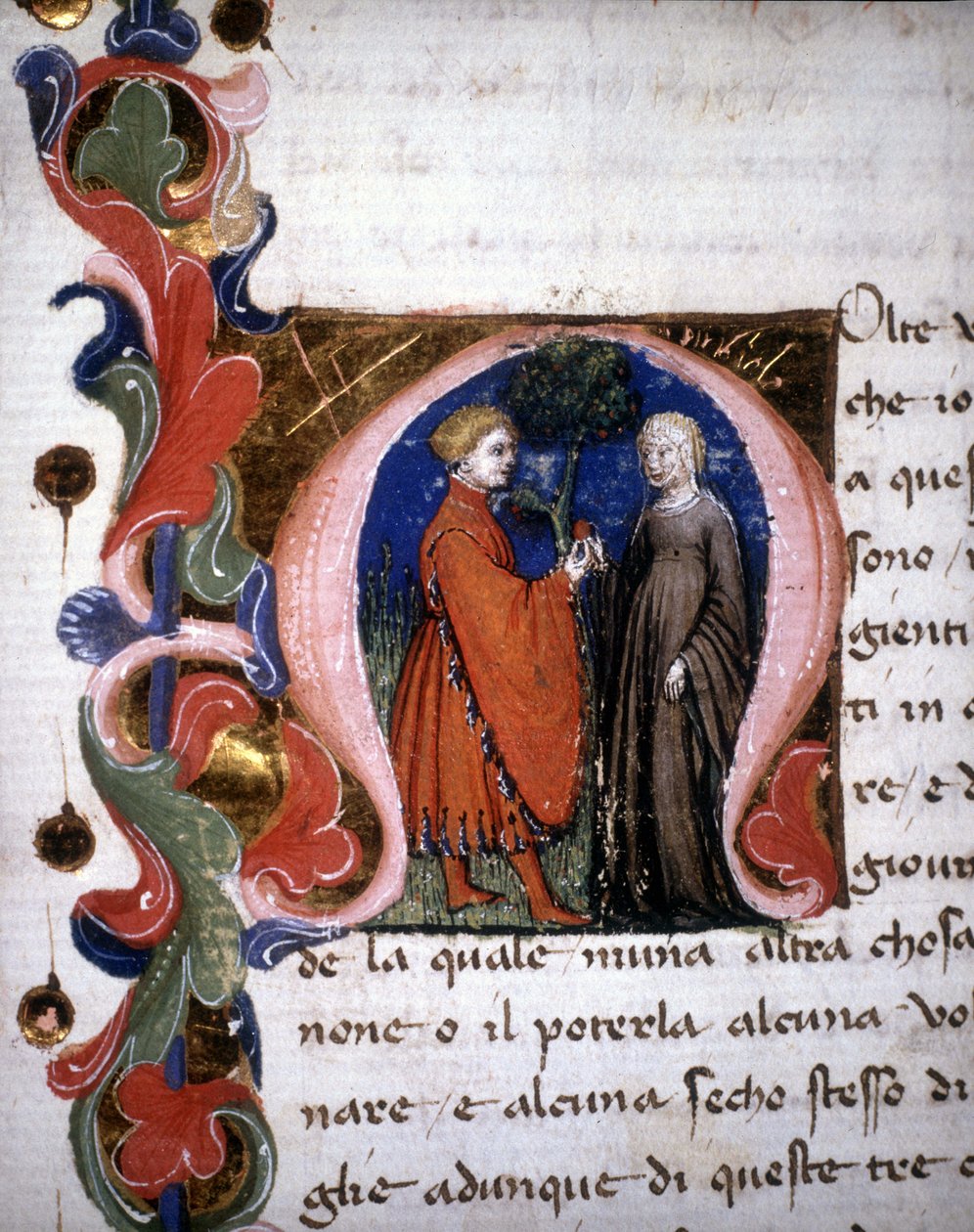Giovanni Boccace „A Philocolo” című művének incipitája alkotó: Unknown artist