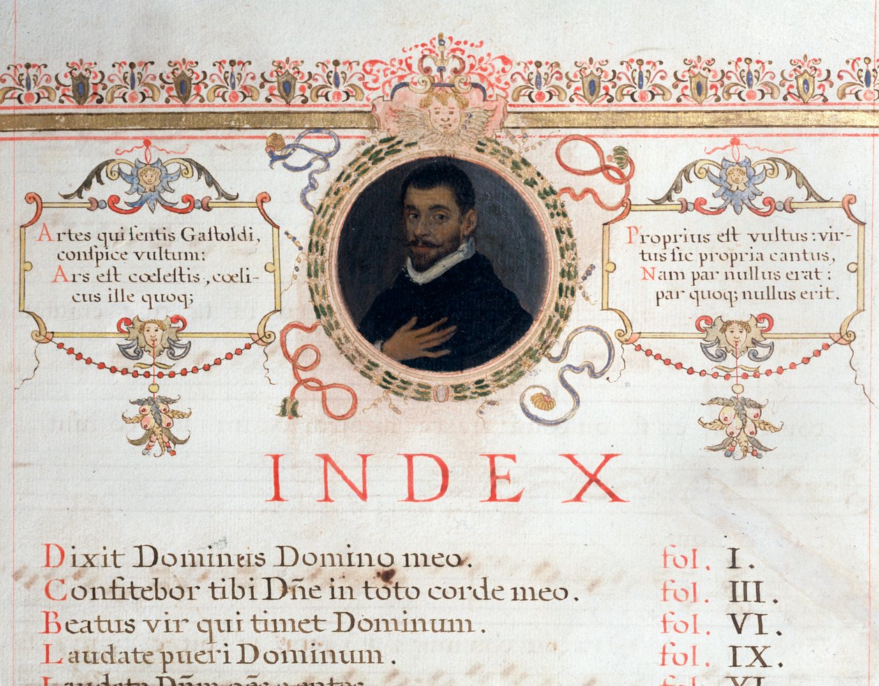 Indexoldal Giovanni Giacomo Gastoldi portréjával alkotó: Unknown artist