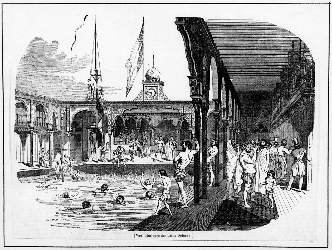 A Deligny fürdő belső képe - Carnavalet, s.d alkotó: Unknown artist