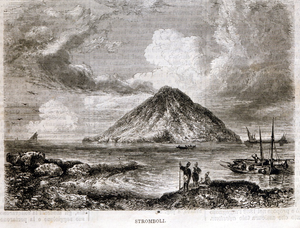 Stromboli szigete a XIX. alkotó: Unknown artist