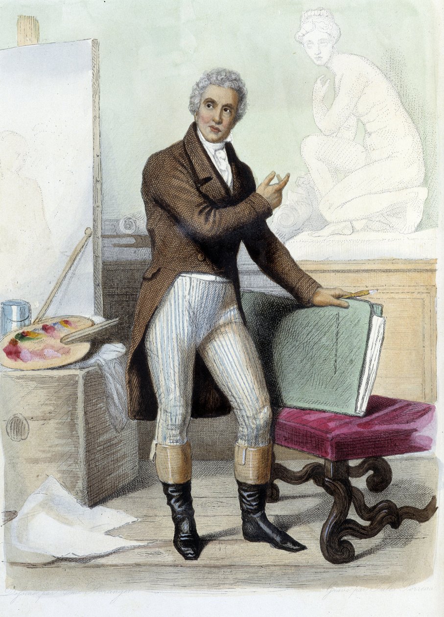 Jacques Louis David francia festő és karikaturista (1748-1825) Ed. Mennechetben, „Le Plutarque francais”” alkotó: Unknown artist