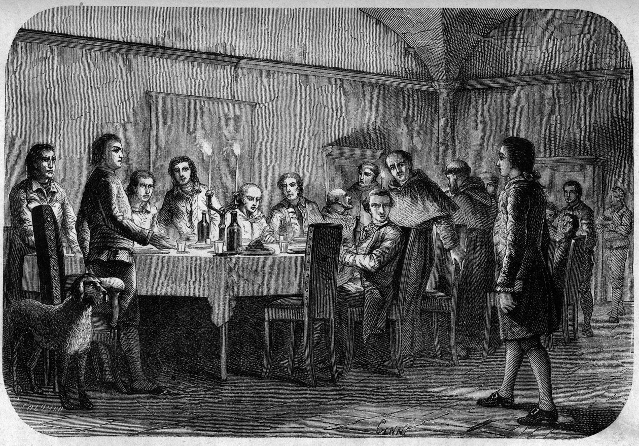 James Boswell (1740-1795) skót író és ügyvéd, Lord Alexander Boswell fia, akit egy találkozó során fogadott Pascal (Pasquale) Paoli étkezésén. In "" Pasquale Paoli vagy a Pontenuovo útvonalon "" "by F.D. Guerrazzi. 1872. alkotó: Unknown artist