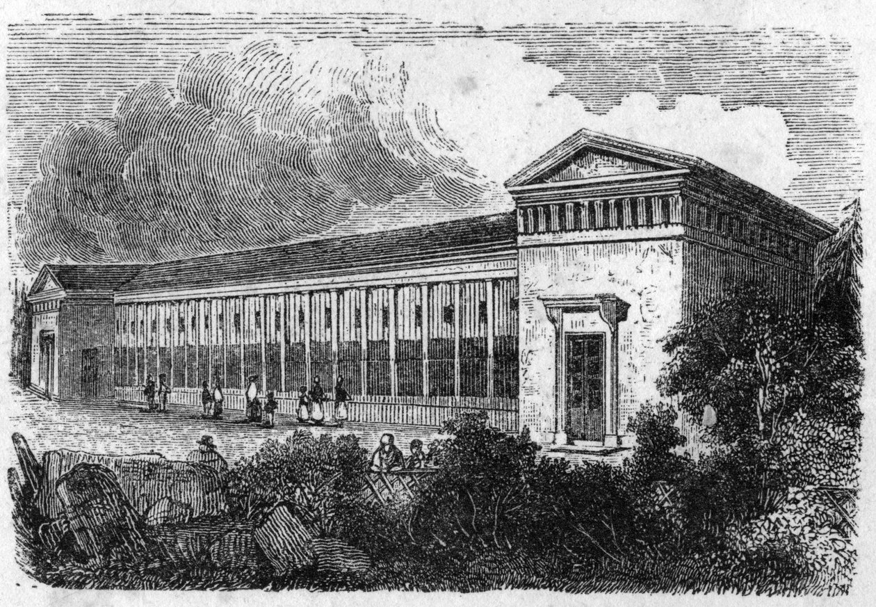 A Jardin des Plantes Párizsban 1861-ben: ragadozó állatok szállása. alkotó: Unknown artist