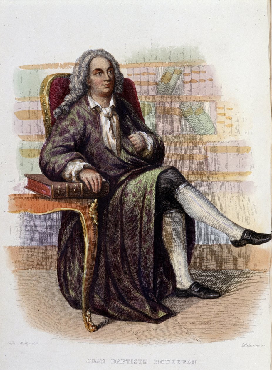 Jean Baptiste (Jean-Baptiste) Rousseau (1670-1741), francia költő - „A francia Plutarkhosz”-ban, Ed. Mennechet alkotó: Unknown artist