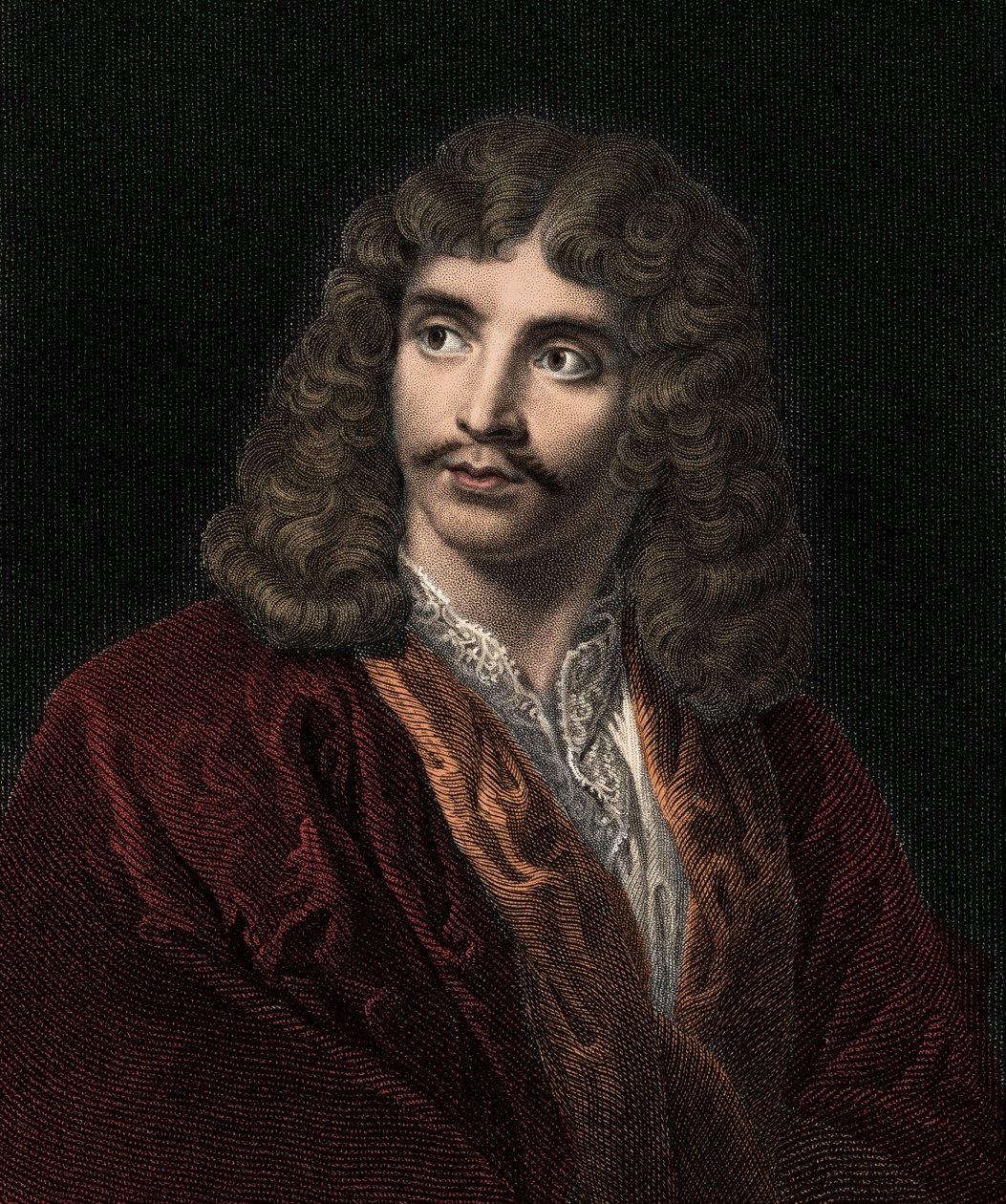 Jean Baptiste Poquelin Moliere 1622-1673 - metszet - XIX. alkotó: Unknown artist