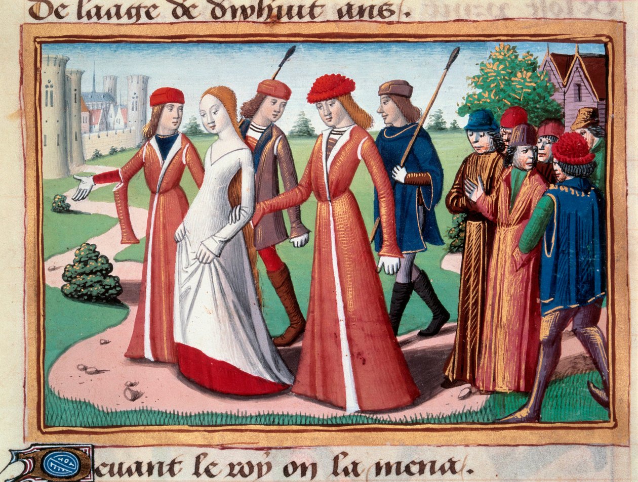 Jeanne of Arc (1412-1431) VII. Károly közelében a chinoni delfinudvar vezette. Miniatűr Martial d