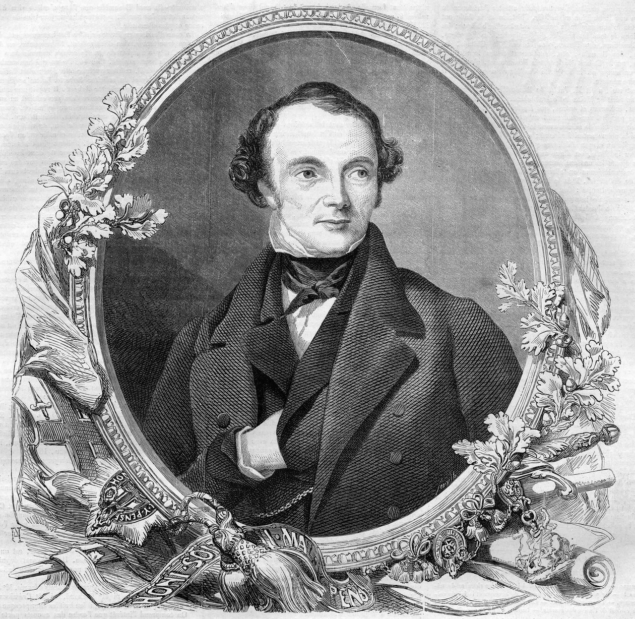 John Russell (1792-1878), brit politikus, 1860-ban készült metszet. alkotó: Unknown artist