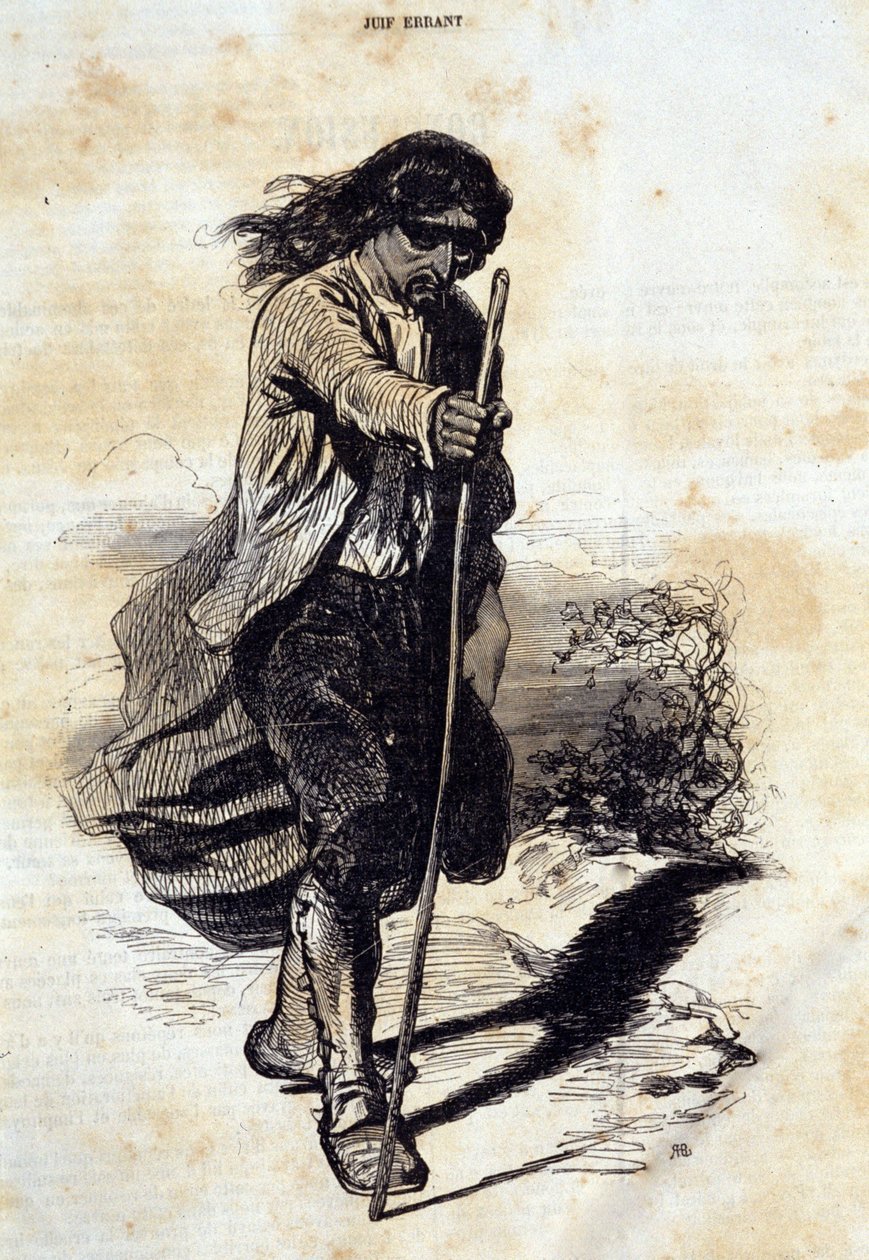 Judaizmus: zsidó utazó eladó (vándorzsidó). alkotó: Unknown artist