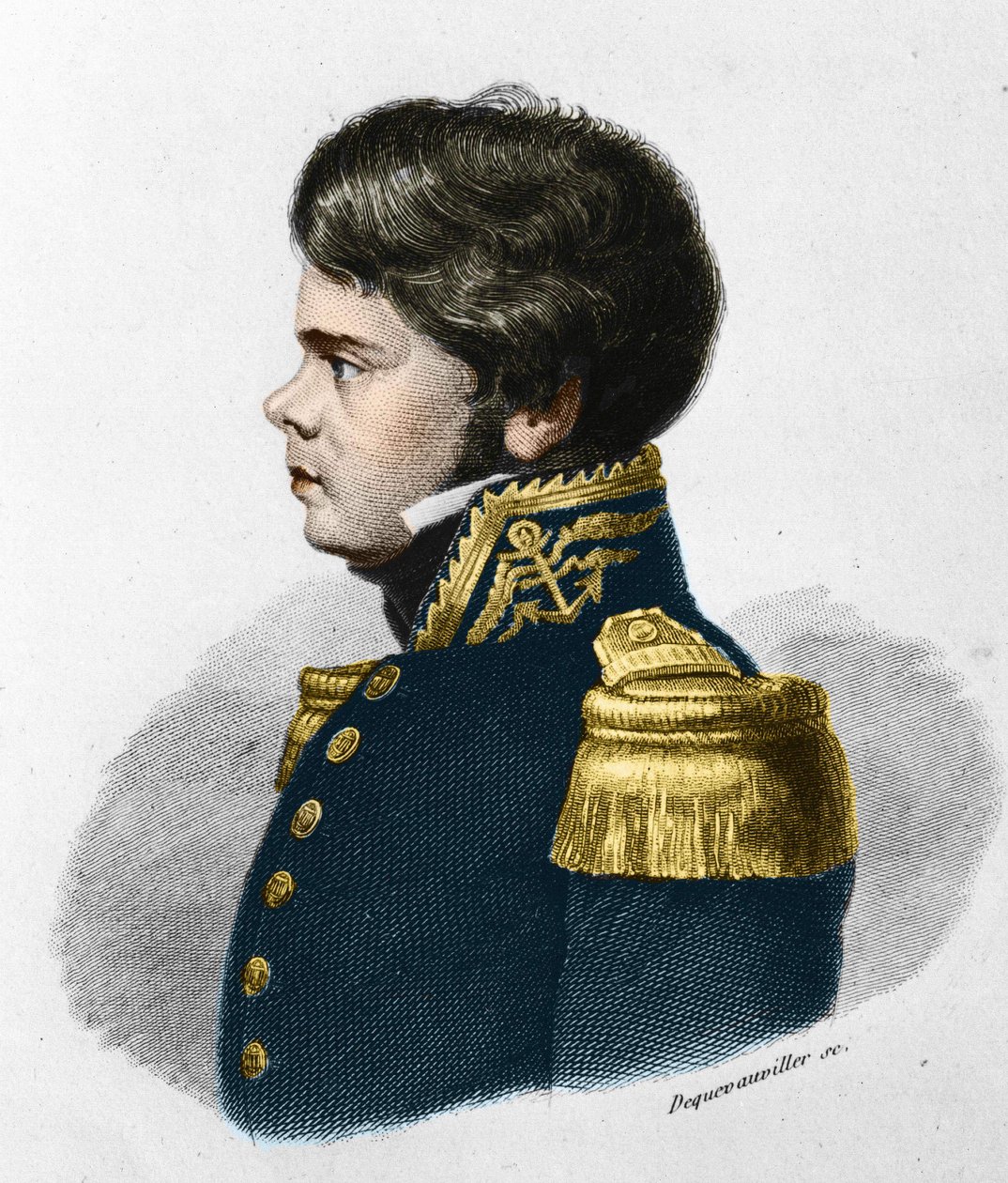 Jules Poret de Blosseville. Francia felfedező, tengerész és földrajztudós. 1802-1833. alkotó: Unknown artist