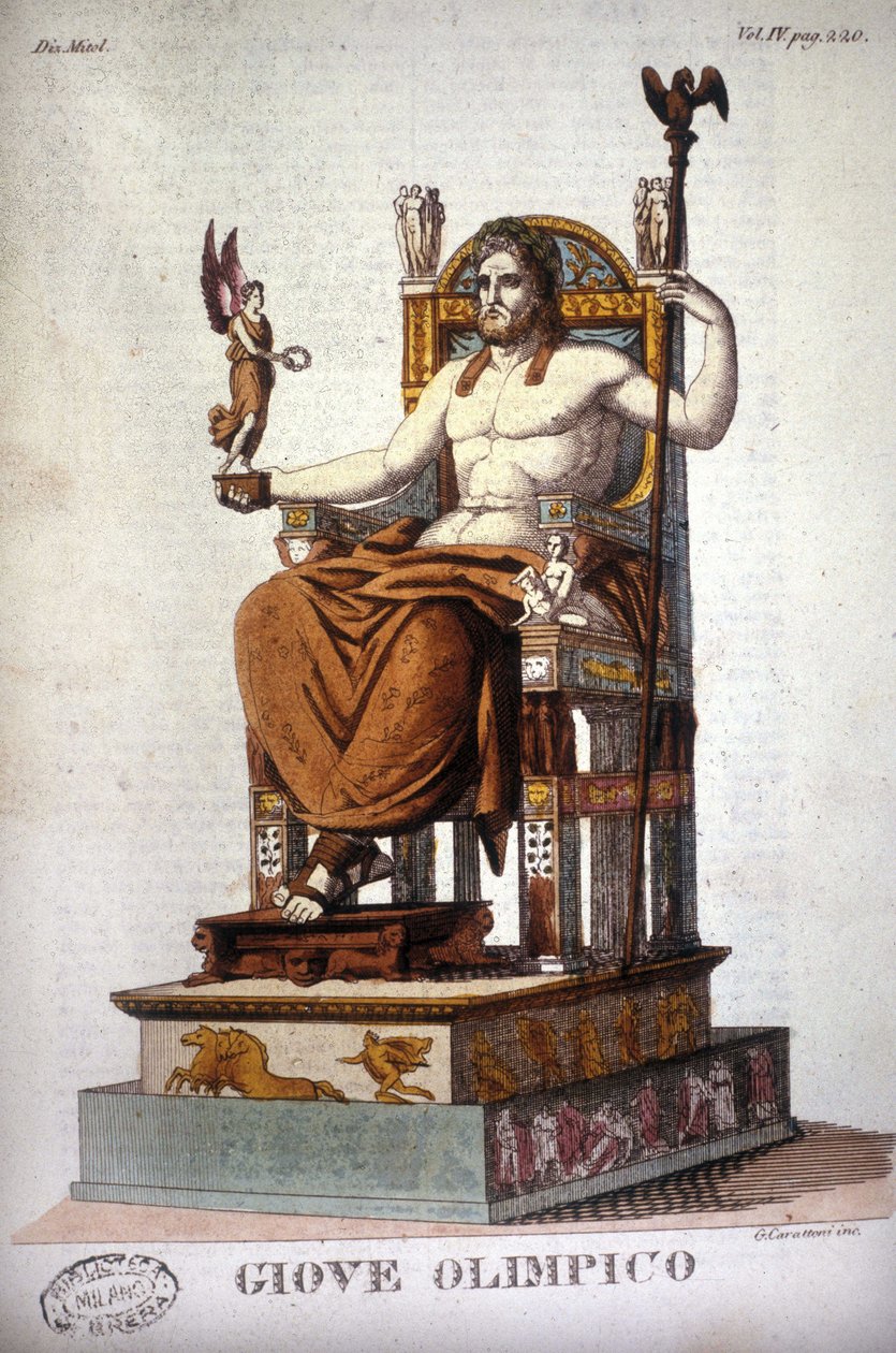 Jupiter (Zeusz) - metszet alkotó: Unknown artist