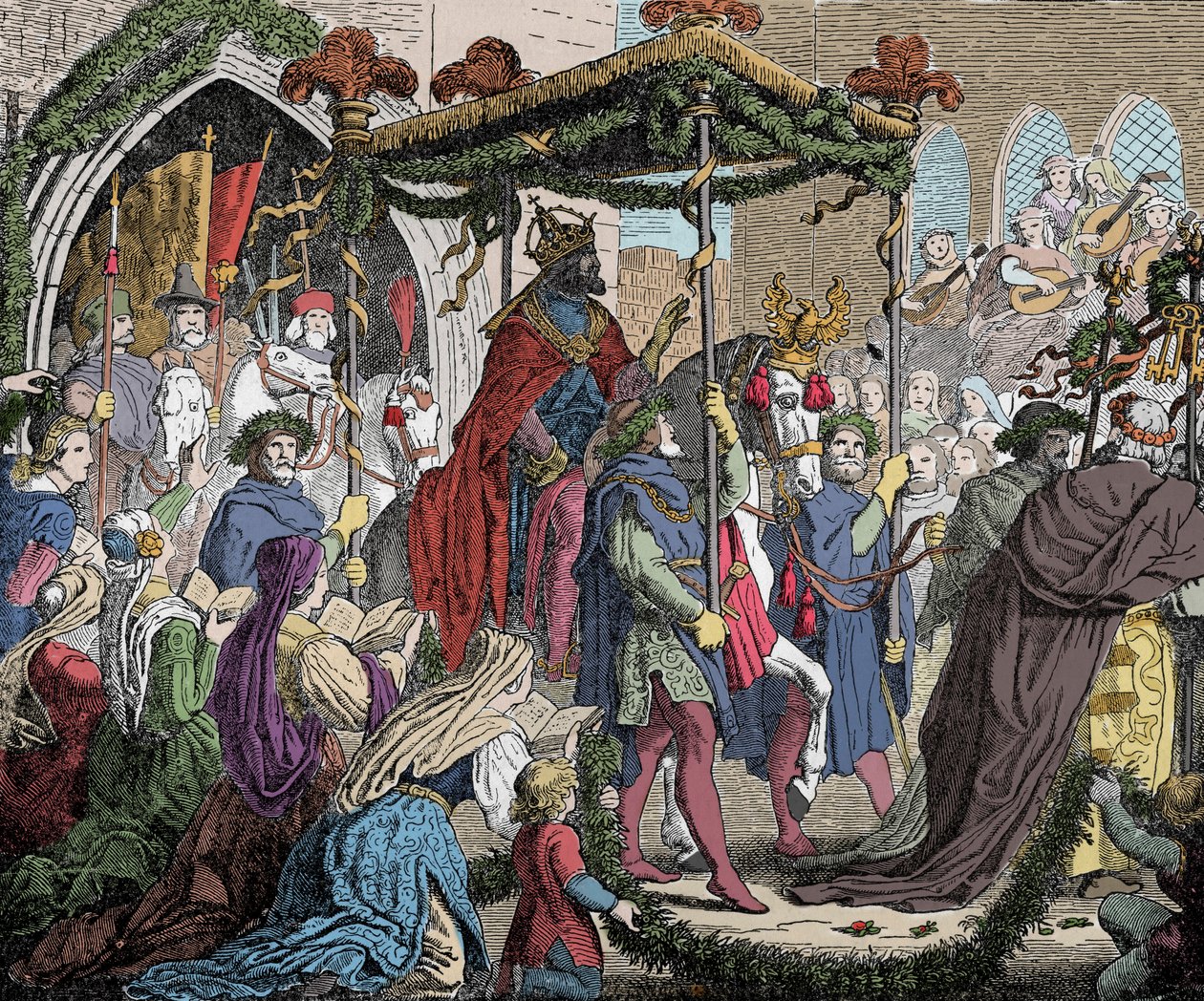 IV. Károly belép Avignonba 1365-ben – IV. Luxemburgi Károly (1316-1378), a rómaiak császára 1365-ben lépett be Avignonba – alkotó: Unknown artist