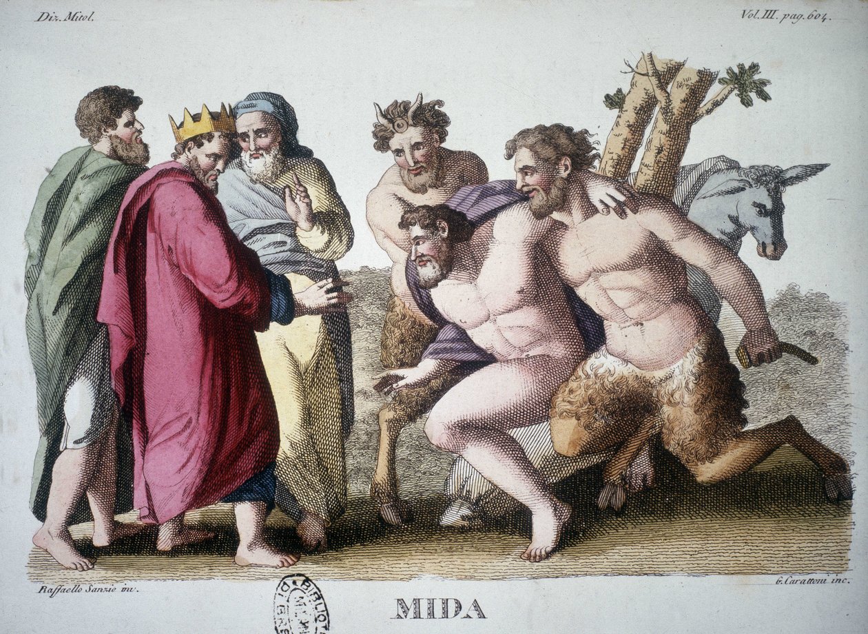 Midas király - metszet alkotó: Unknown artist