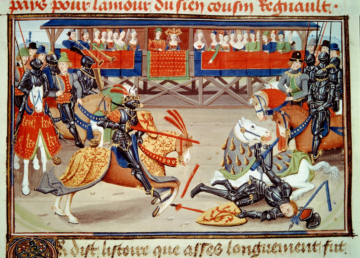 Richier király desarconnnant guichart a moree egy verseny során. (Miniatűr, v.1462-1470) alkotó: Unknown artist